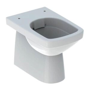 Geberit Selnova Square Rimfree Back To Wall Toilet with Soft Close Toilet Seat