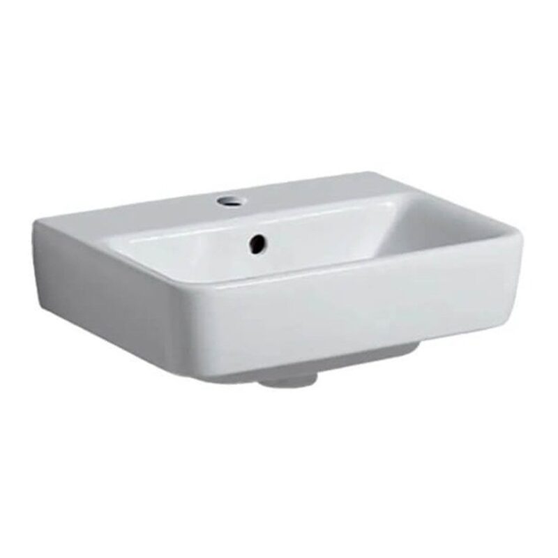 Geberit Selnova Compact White Vanity Unit & 450mm 1 Tap Hole Handrinse Basin