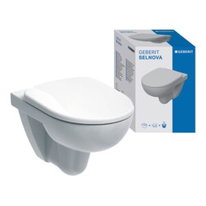 Geberit Selnova Grab & Go Wall Hung Toilet Pack with Standard Seat