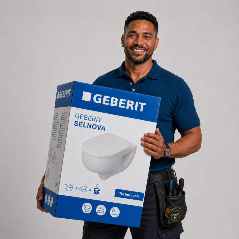 Geberit Selnova Wall Hung TurboFlush Toilet & Soft Close Seat Pack