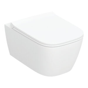 Geberit Smyle Square Wall Hung TurboFlush Toilet & Sandwich Soft Close Seat Pack