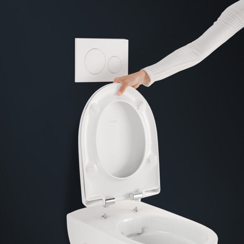 Geberit Aniara Rimless Wall Hung Pan & Soft Close Quick Release Seat Pack