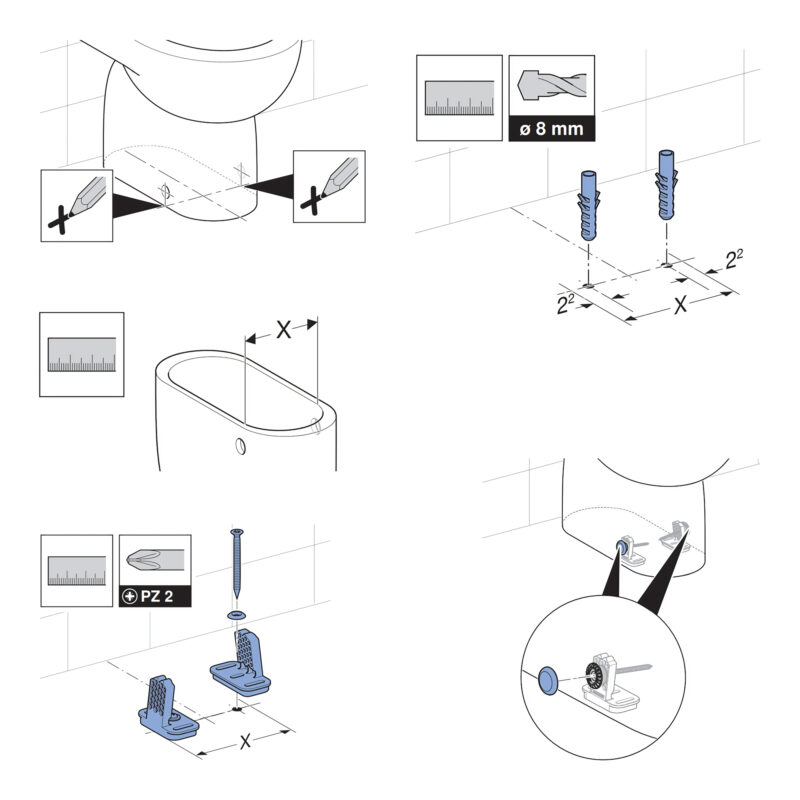 Geberit Floor Fastening Material for Floor-Standing WC