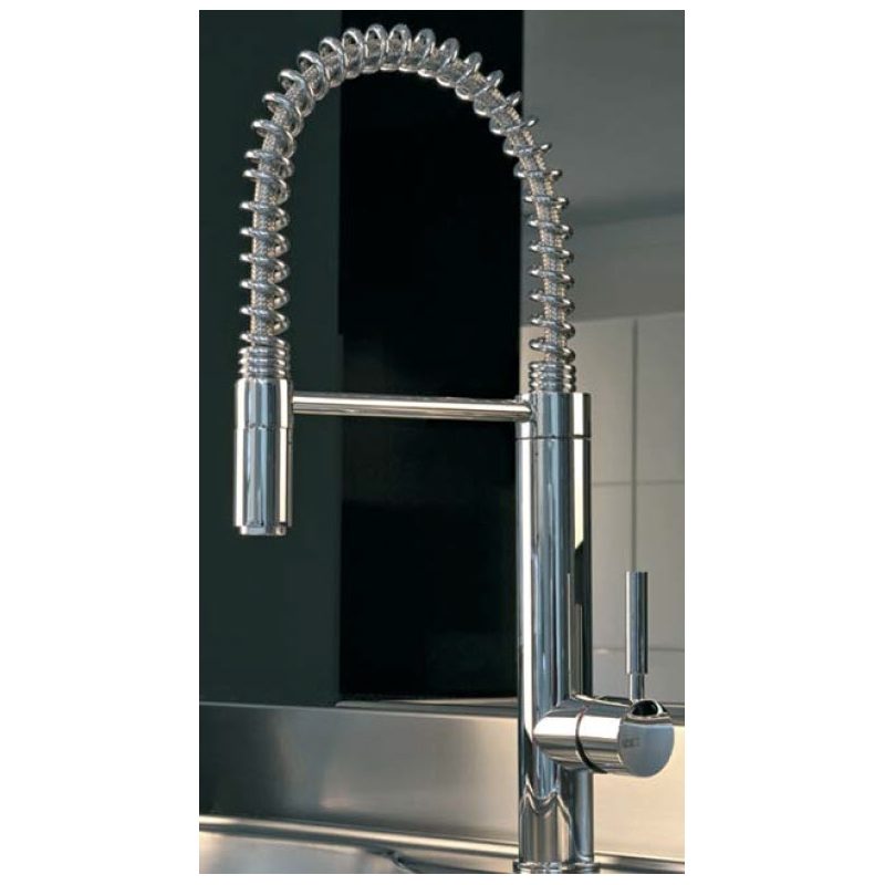 Gessi Oxygen Hi-Tech Mono Sink Mixer with Pull-Out Chrome
