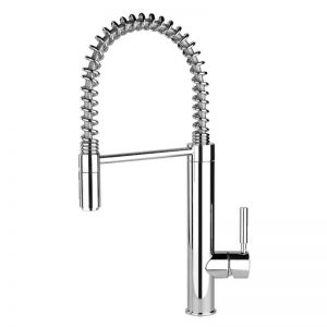 Gessi Oxygen Hi-Tech Mono Sink Mixer with Pull-Out Brushed