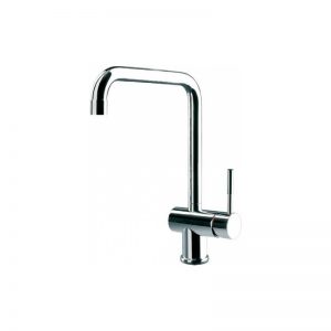 Gessi Oxygen Mono Sink Mixer with U Spout Brushed Nickel