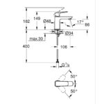 Grohe Cubeo S-Size Basin Mixer Tap Black