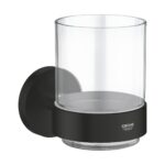 Grohe Essentials Glass & Holder Matte Black