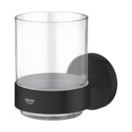 Grohe Essentials Glass & Holder Matte Black