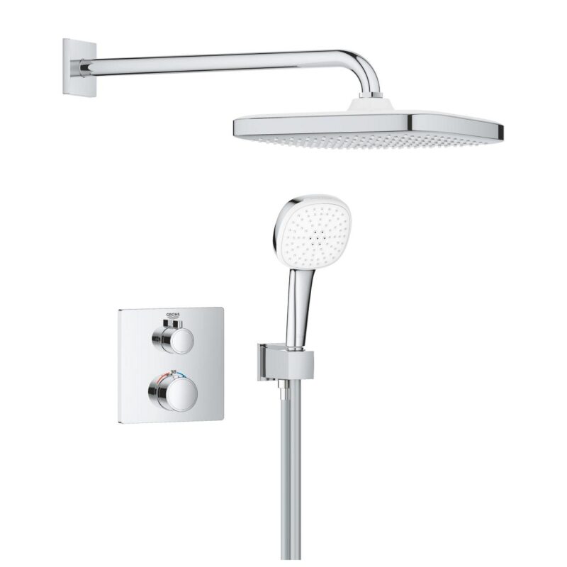 Grohe Grohtherm Concealed Shower System with Tempesta 250 Cube