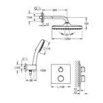 Grohe Grohtherm Concealed Shower System with Tempesta 250 Cube