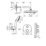 Grohe Grohtherm Concealed Shower System with Tempesta 250