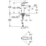 Grohe Eurosmart M-Size EcoJoy Basin Mixer with Retractable Chain