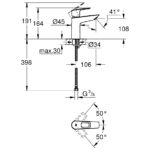 Grohe Bauloop M-Size Smooth Body Basin Mixer Tap 23917