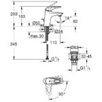 Grohe Eurostyle S-Size Cold Start Basin Mixer with Push Waste 23930