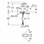 Grohe Bauedge Basin Mixer Tap S-Size