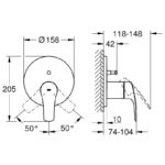 Grohe Eurosmart Single-Lever Mixer with 2-Way Diverter 24043