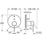 Grohe Essence Single-Lever Mixer with 2 Way Diverter Hard Graphite
