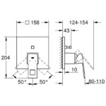 Grohe Eurocube Single-Lever Mixer with 2-Way Diverter 24062