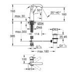 Grohe Essence Basin Mixer Tap M-Size with Pop Up Waste Supersteel