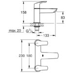 Grohe Eurosmart Two-Handled Bath Filler 25098