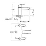 Grohe Eurosmart Bath Filler Tap Matte Black