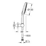Grohe Smartactive 130 Wall Holder Shower Set 26580 Chrome