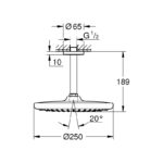 Grohe Tempesta 250 Head Shower Set Ceiling 26664