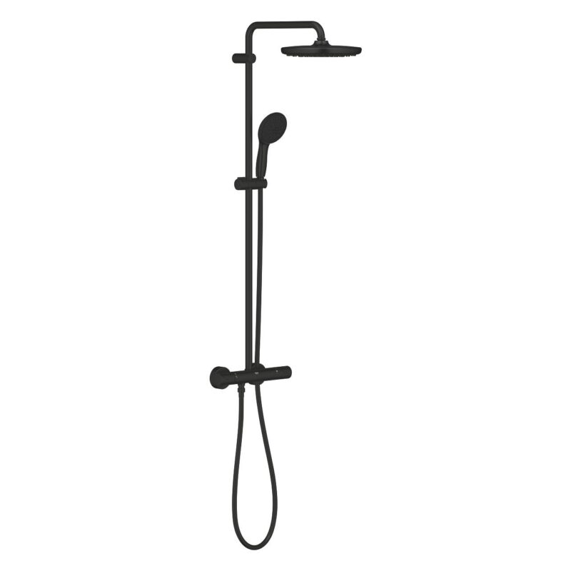 Grohe Tempesta 250 Thermostatic Shower System Matte Black Grohe Tempesta 250 Thermostatic Shower System Matte Black