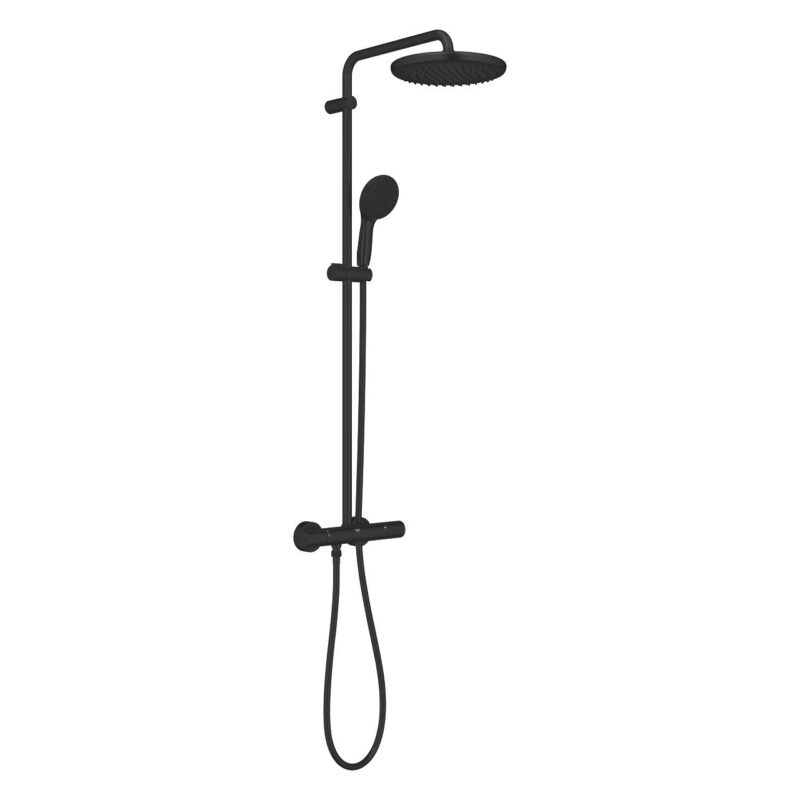Grohe Tempesta 250 Thermostatic Shower System Matte Black