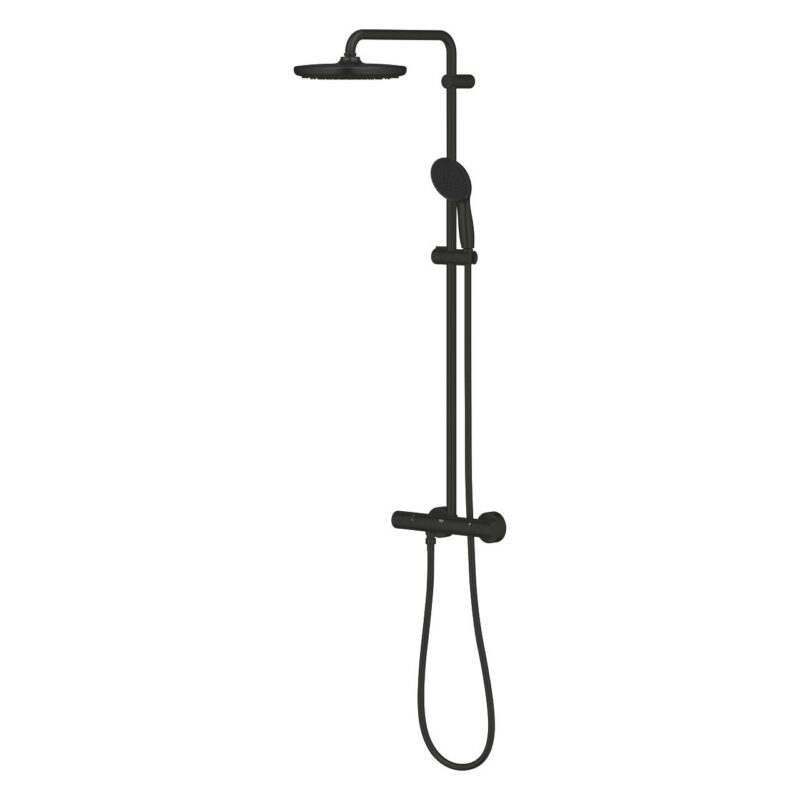 Grohe Tempesta 250 Thermostatic Shower System Matte Black