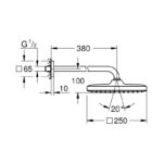 Grohe Tempesta 250 Cube Head Shower Set Wall 26682