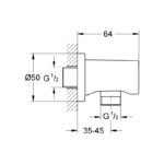Grohe Rainshower Shower Outlet Elbow 27057 Hard Graphite