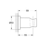 Grohe Rainshower Wall Hand Shower Holder Cool Sunrise