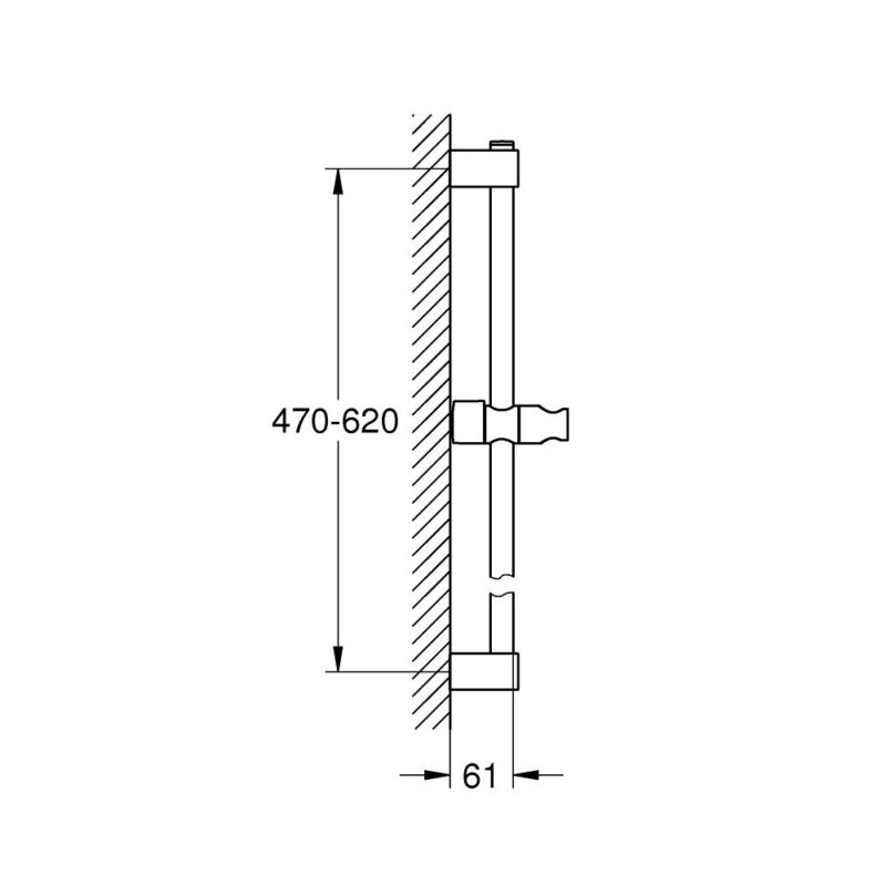 Grohe Tempesta Shower Rail 600mm