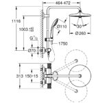 Grohe Euphoria 260 CoolTouch Thermostatic Shower System 27615