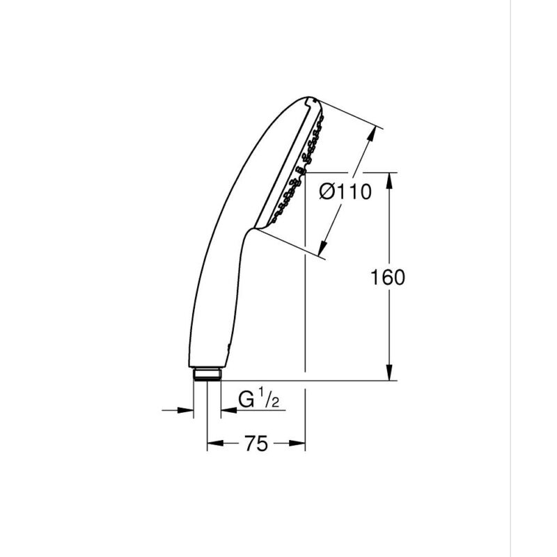 Grohe Tempesta 110 Hand Shower for Low Water Pressure