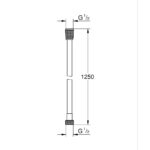 Grohe Silverflex 1250mm Shower Hose Black