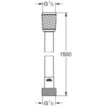 Grohe Rotaflex Shower Hose Twistfree 1500mm Chrome