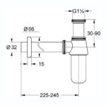 Grohe Basin Bottle Trap 1 1/4" 28920 Chrome