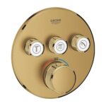 Grohe SmartControl Concealed Thermostat Trim 3 Valves Brushed Cool Sunrise