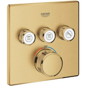 Grohe Smartcontrol Thermostat Trim with 3 Valves 29126 Brushed Sunrise