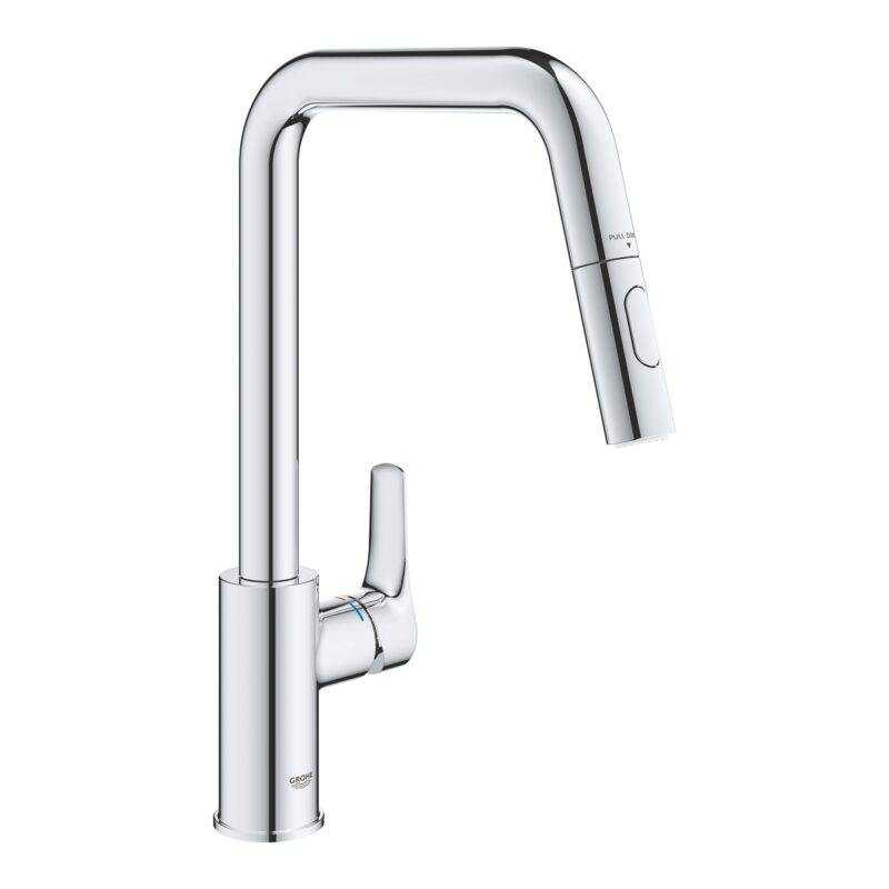 Grohe Eurosmart U-Spout Sink Mixer Tap with Dual Spray Pull Out