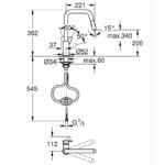 Grohe Eurosmart U-Spout Sink Mixer Tap with Dual Spray Pull Out