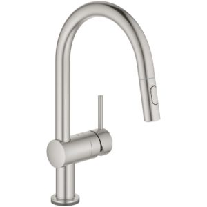 Grohe Minta C-Spout Touch Electronic Kitchen Sink Mixer Supersteel