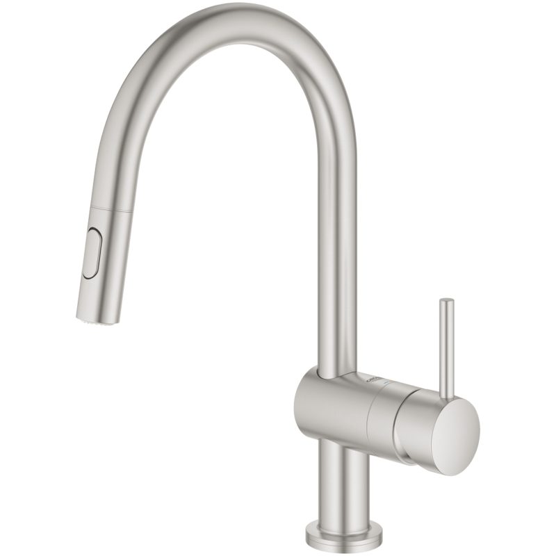 Grohe Minta C-Spout Touch Electronic Kitchen Sink Mixer Supersteel