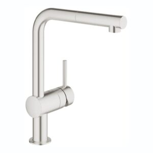Grohe Minta Sink Mixer with Pull Out Spout 32168 SuperSteel