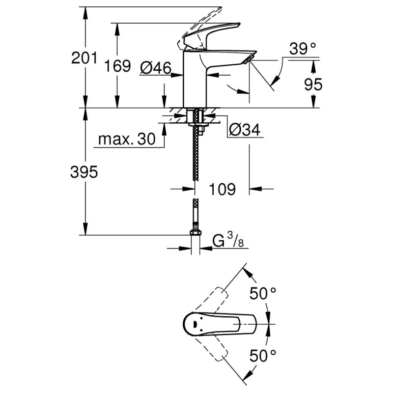 Grohe Eurosmart S-Size Basin Mixer Tap 32467