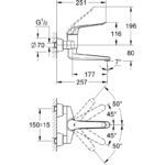 Grohe Euroeco Special Wall Basin Mixer