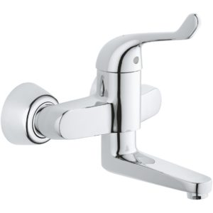 Grohe Euroeco Single Lever Sequential Wall Basin Mixer